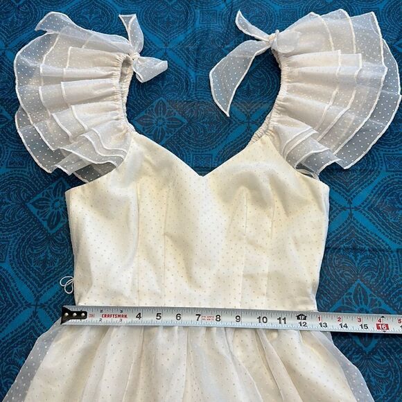 Vintage Cardi Jones polka dots ivory maxi dress - Picture 5 of 15